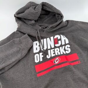 BreakingT Carolina Hurricanes Bunch of Jerks Hoodie Charcoal Gray Mens 3XL